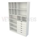 Ver imagem 2 de Armário Arara Gaveta Samara M11 100% Mdf (closet / Colmeia) - Branco