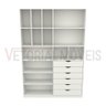 Armário Arara Gaveta Samara M11 100% Mdf (closet / Colmeia) - Branco - 3