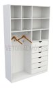 Ver imagem 2 de Armário Arara Gaveta Samara M2 100% Mdf Colmeia Closet Loja - Branco