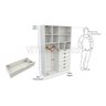 Armário Arara Gaveta Samara M2 100% Mdf Colmeia Closet Loja - Branco - 1