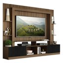 Ver imagem 1 de Estante com Suporte para TV até 65" Multimóveis Oslo FG3386 Madeirada/Preta