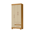 Ver imagem 2 de Roupeiro 75cm 3 Portas 2 Gavetas sem Espelho - Ssx Multicoisas