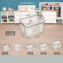 Ver imagem 2 de Caixa Organizadora Multiuso Livro Brinquedo Empilhável Transparente 20 Litros Casa Escritório