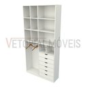 Ver imagem 2 de Armário Arara Gaveta Samara M5 100% Mdf Closet Lojas Colmeia - Branco