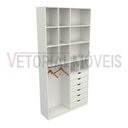 Ver imagem 4 de Armário Arara Gaveta Samara M5 100% Mdf Closet Lojas Colmeia - Branco