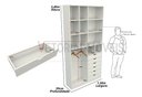 Ver imagem 1 de Armário Arara Gaveta Samara M5 100% Mdf Closet Lojas Colmeia - Branco