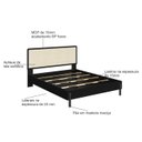 Ver imagem 3 de Cama Queen 172cm com Cabeceira em Palhinha Oslo Artesano