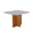Ver imagem 1 de Mesa para Sala de Jantar Olimpia 90cm Tampo MDF Vidro Canto Copo