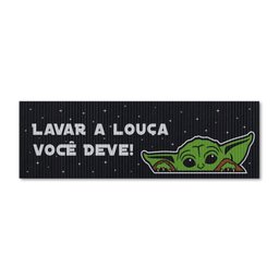 Tapete de Cozinha 1,25x0,40cm Yoda Star Wars LAVAR A LOUÇA BEEK - 1