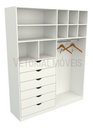 Ver imagem 3 de Armário Arara Gaveta Samara M6 100% Mdf Closet Loja Colmeia - Branco
