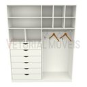 Ver imagem 5 de Armário Arara Gaveta Samara M6 100% Mdf Closet Loja Colmeia - Branco