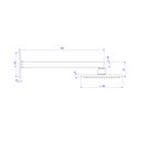 Ver imagem 2 de Chuveiro Deca com Tubo de Parede Quadrado Black Matte 1992.bl.ct.mt