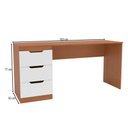 Ver imagem 4 de Mesa para Escritório Madri 3 Gavetas Branco/freijó - Politorno