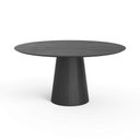 Ver imagem 1 de Mesa de Jantar Redonda 160cm Scandi 8 Lugares Lamina Natural de Madeira Preto