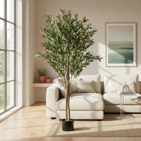 Oliveira Planta Artificial Árvore Decoração com 1.50cm