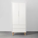 Ver imagem 5 de Kit Quarto Infantil Theo com Pés Retrô Natural - Berço + Cômoda 6 Gavetas + Guarda-Roupa 2 Portas -