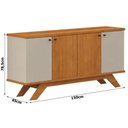 Ver imagem 2 de Aparador Buffet Ilheus Cinamomo Off White - Leifer