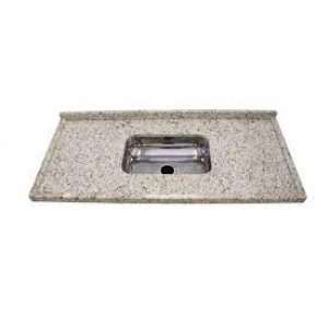 Pia em Granito Branco Dallas 1,80 X 0,55 com Cuba N1