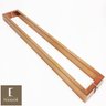Puxador Para Portas Duplo AÇO INOX COBRE ACETINADO (GRECO). - 1,02 M ENTRE FUROS 1 M - 2
