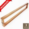 Puxador Para Portas Duplo AÇO INOX COBRE ACETINADO (GRECO). - 1,02 M ENTRE FUROS 1 M - 1