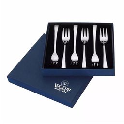 Conjunto 6 Garfos de Sobremesa para Bolo Jogo Kit Aço Inox Berna Wolff - 3