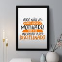 Ver imagem 1 de Quadro Decorativo Motivação e Disciplina 24x18cm - com Vidro:moldura Preta