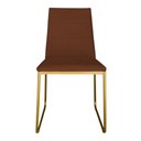 Ver imagem 2 de Kit 3 Cadeiras de Jantar Lille Base Aramado Gold Veludo Terracota - Montanaris Decor