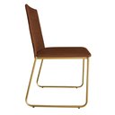 Ver imagem 3 de Kit 3 Cadeiras de Jantar Lille Base Aramado Gold Veludo Terracota - Montanaris Decor