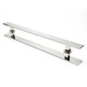Puxador Aço Inox Polido/Cromado Para Porta Vidro Temperado Blindex (GRAND CLEAN EXTRA GRANDE) - 2 M  - 2