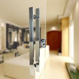 Puxador Aço Inox Polido/Cromado Para Porta Vidro Temperado Blindex (GRAND CLEAN EXTRA GRANDE) - 1 M  - 1