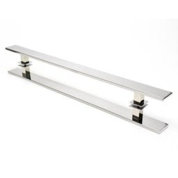 Puxador Aço Inox Polido/Cromado Para Porta Vidro Temperado Blindex (GRAND CLEAN EXTRA GRANDE) - 1 M  - 2