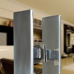 Puxador Aço Inox Polido/Cromado Para Porta Vidro Temperado Blindex (GRAND CLEAN EXTRA GRANDE) - 1 M  - 3