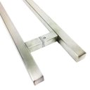 Ver imagem 2 de Puxador Portas Duplo Aço Inox Escovado Aristocrata 30 cm para portas: pivotantes/madeira/vidro - AÇO