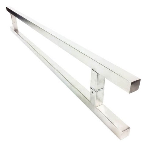 Puxador Portas Duplo Aço Inox Escovado Aristocrata 30 cm para portas: pivotantes/madeira/vidro - AÇO