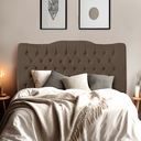 Ver imagem 3 de Cabeceira de Cama Box Casal 140 Cm Dunas - Veludo Marrom