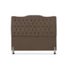 Cabeceira de Cama Box Casal 140 Cm Dunas - Veludo Marrom - 1