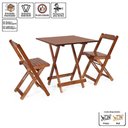 Ver imagem 5 de Conjunto Dobrável 70 x 70 com 2 Cadeiras Dobráveis Imbuia - m.B Móveis