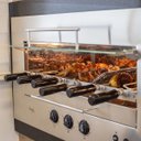 Ver imagem 2 de Churrasqueira Gourmet Rotativa a Gás Glp Embutir 48 X 77 Cm Aço Inox Roast Premium 06 Bivolt - Hope