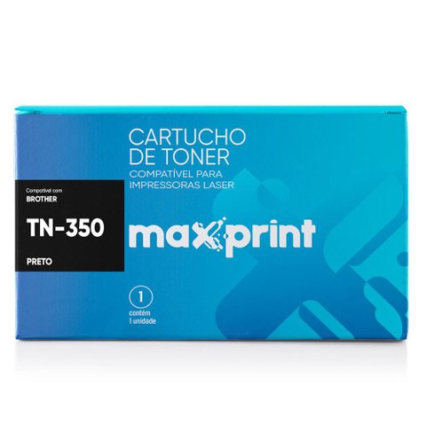 Toner compatível Brother TN350 Preto - Maxprint 567407 - Para Impressoras Brother HL2000 6000,