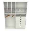 Ver imagem 4 de Armário Arara Gaveta Samara M7 100% Mdf Closet Colmeia - Branco