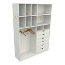 Ver imagem 2 de Armário Arara Gaveta Samara M7 100% Mdf Closet Colmeia - Branco