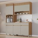 Ver imagem 1 de Cozinha Completa Modulada 3 Peças 5 Portas 3 Gavetas 100% MDF Realeza Premium