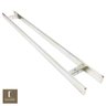 Puxador Para Portas Duplo em Aço Inox 304 Modelo Clean Escovado para portas: pivotantes/madeira/ - 1 - 2