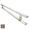 Puxador Para Portas Duplo em Aço Inox 304 Modelo Clean Escovado para portas: pivotantes/madeira/ - 1 - 1
