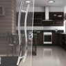 Puxador Aço Inox Polido/Cromado Para Porta Vidro Temperado Blindex (SAFIRA) curvo em s - 60 CM ENTRE - 1