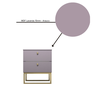 Mesa de Cabeceira Industrial Mdf com Pés Metalon Dourado Plancasa:lavanda - 10
