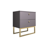 Mesa de Cabeceira Industrial Mdf com Pés Metalon Dourado Plancasa:lavanda - 6