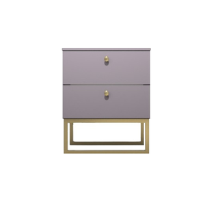 Mesa de Cabeceira Industrial Mdf com Pés Metalon Dourado Plancasa:lavanda