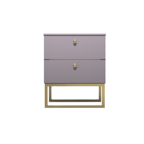 Mesa de Cabeceira Industrial Mdf com Pés Metalon Dourado Plancasa:lavanda