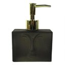 Ver imagem 1 de Porta Sabonete Liquido de Vidro Preto e Dourado